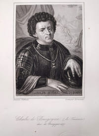 Gravure sur acier issue des Galeries historiques de Versailles : Charles de Bourgogne dit Le Téméraire