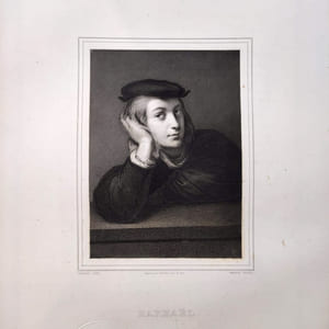 Gravure sur acier issue des Galeries historiques de Versailles : Raphaël Sanzio dit Raphaël