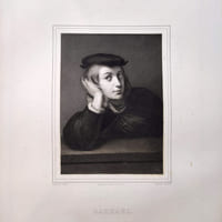 Gravure sur acier issue des Galeries historiques de Versailles : Raphaël Sanzio dit Raphaël