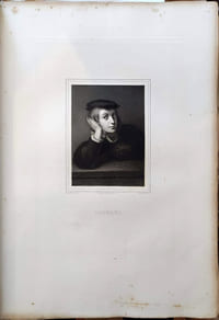 Gravure sur acier issue des Galeries historiques de Versailles : Raphaël Sanzio dit Raphaël