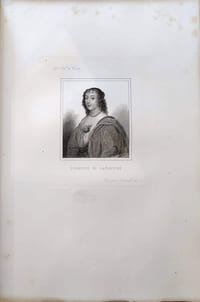 Gravure sur acier issue des Galeries historiques de Versailles : Duchesse de Lancastre