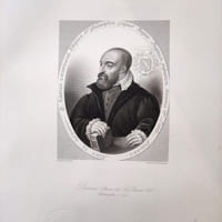 Gravure sur acier issue des Galeries historiques de Versailles : Pierre de la Ramée dit Ramus