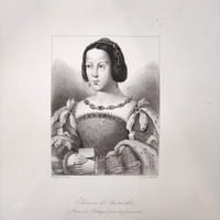 Gravure sur acier issue des Galeries historiques de Versailles : Eléonore d'Autriche, reine de Portugal puis de France