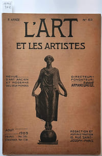 L'art et les artistes. Août 1909. Watteau / Jules Adler / William Horton / Rudolf Wilke / Paul Dardé