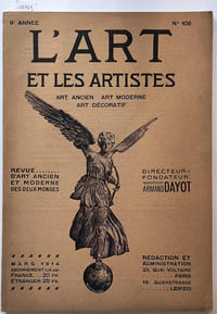 L'art et les artistes. Mars 1914. Villa Valmarana / Léon Carré / Musée provincial de Burgos / David caricaturiste / Clément Mère