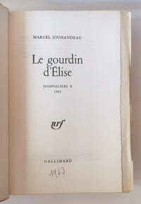 Le gourdin d'Elise. Journalier X 1962