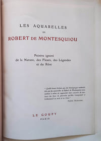 Catalogue de vente de la bibliothèque de Robert de Montesquiou (T.I seul sur 3) Préface de Marice Barrès
