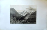 Lithographie originale en couleurs tirée de l'Album du pèlerin à Notre- Dame de la Salette. Sommeil des jeunes bergers un instant avant l'apparition (planche N°4) Mont-sous-les-Baisses
