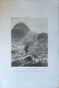 Lithographie originale en couleurs tirée de l'Album du pèlerin à Notre- Dame de la Salette. Fête anniversaire de l'apparition le 19 septembre 1853 (planche N°8)