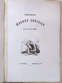 Œuvres choisies de Gavarni. - La vie de jeune homme - Les débardeurs. Revues, corrigées et nouvellement classées par l'Auteur. Etudes de mœurs contemporaines.  Avec des notices en tête de chaque série par P.J. Stahl