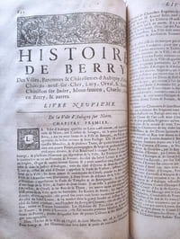Histoire de Berry par Gaspard Thomas de la Thaumassière, Ecuyer Seigneur de Puy-Ferrand, Avocat au Parlement