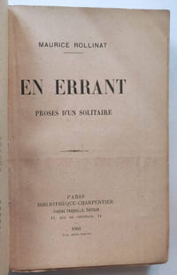 En errant, Proses d'un solitaire