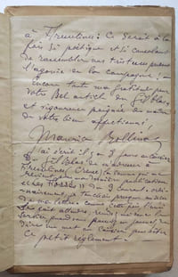 Les Bêtes - poésie- Lettre autographe signée