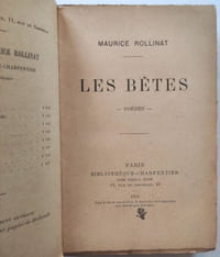 Les Bêtes - poésie- Lettre autographe signée