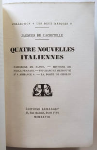 Quatre nouvelles italiennes