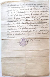 "Rapport autographe signé du futur Maréchal Foch alors Colonel au 35ème Régiment de Vannes. Un soldat en bordé vers une ""maison de tolérance"" coupe l'oreille d'un civil d'un coup de sabre."