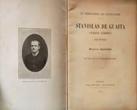Un rénovateur de l'occultisme Stanislas de Guaita (1861-1898) souvenirs par Maurice Barrès