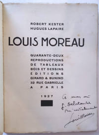 Louis Moreau. Quarante deux reproductions e tableaux, bois et dessins 