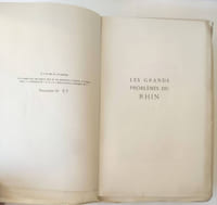 Les grands problèmes du Rhin