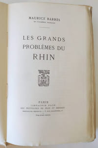 Les grands problèmes du Rhin