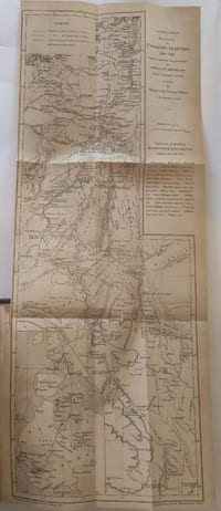 Les deux missions Flatters au pays de Touareg Azdjer et Hoggar par M. Henri Brosselard. Deuxième édition. Ouvrage illustré de 50 gravures et accompagné d'un itinéraire des deux missions  tiré en lithographie