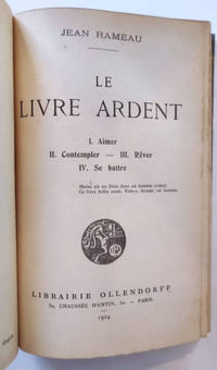 Le livre ardent (I. Aimer / II. Contempler / III. Rêver / IV. Se battre)
