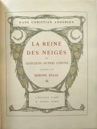 La reine des neiges et quelques autres contes. (La petite sirène, le Rossignol, une vraie princesse, Conte du vent, Les habits neufs de l'Empereur, Le jardin du Paradis). Illustrations en couleurs d'après les aquarelles d'Edmund Dulac. (sur Japon)