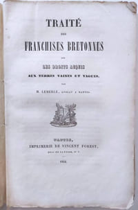 Traité des franchises bretonnes sur les droits acquis aux terres vaines et vagues