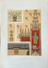 Lithographie en couleurs Peinture murale de Notre-Dame de Paris. Chapelle Saint-Germain (PL.XXXVI). Maurice Ouradou [ E. Viollet-Le-Duc]