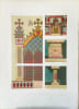 Lithographie en couleurs Peinture murale de Notre-Dame de Paris. Chapelle de la Saint Vincent de Paul. Maurice Ouradou [ E. Viollet-Le-Duc]