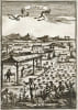 Figure d'une plantation de tabac aux Antilles tir&eacute;e de La Description de l'univers (1683) par Manesson Mallet. Manesson Mallet Alain