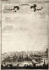 Vue de Chamb&eacute;ri (Chamb&eacute;ry en Savoie) tir&eacute;e de La Description de l'univers (1683)  par Manesson Mallet. Manesson Mallet Alain
