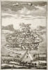 Vue de la ville de Besan&ccedil;on (France)tir&eacute;e de La Description de l'univers (1683) par Manesson Mallet. Manesson Mallet Alain