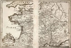 Carte g&eacute;n&eacute;rale de France tir&eacute;e de La Description de l'univers (1683) par Manesson Mallet, grav&eacute;e par Li&eacute;baux. Manesson Mallet Alain