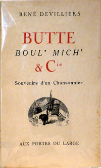 Butte, Boul'Mich' et Cie, souvenirs d'un chansonnier