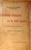 Sainte-Beuve et le XIXème siècle. Bellessort André .
