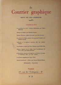 Le courrier graphique Revue des arts graphiques n°31