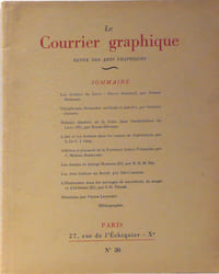 Le courrier graphique Revue des arts graphiques n°30