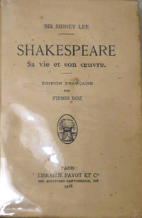 Shakespeare Sa vie et son uvre