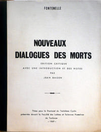 Nouveaux Dialogues des morts de Fontenelle, édition critique
