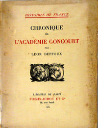 Chronique de l'académie Goncourt