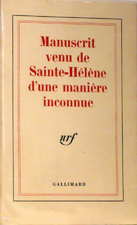 Manuscrit venu de Sainte-Hélène d'une manière inconnue