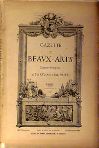 Gazette des beaux-arts. Courrier européen de l'Art et de la Curiosité. Livraison du 1er septembre 1885