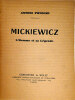Mickiewicz, L'homme et sa légende. Potocki Antoni .