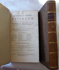 The beauties of Poetry display'd containing observations on the different species of Poetry, and the rules of English versification exemplified by a large collection of beautiful passages, similies and descriptions