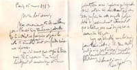 Lettre autographe signée à Gaston picard