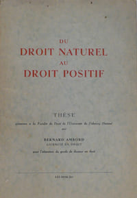Du droit naturel au Droit positif