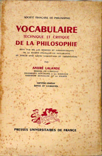 Vocabulaire technique et critique de la philosophie
