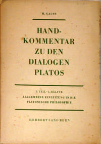 Hand-Kommentar zu den dialogen Platos I & II teil, 1 & 2 Hälfte