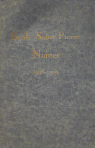 Palmarès 1928-1929 de l'Ecole Saint-Pierre à Nantes